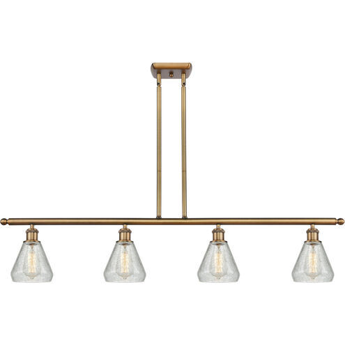 Ballston Conesus 4 Light 48 inch Brushed Brass Island Light Ceiling Light, Ballston