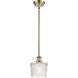 Ballston Niagra LED 7 inch Antique Brass Pendant Ceiling Light in Clear Glass, Ballston