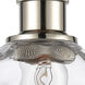 Ballston Small Waverly LED 6 inch Polished Nickel Semi-Flush Mount Ceiling Light, Ballston