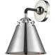 Nouveau Appalachian LED 8 inch Black Polished Nickel Sconce Wall Light, Nouveau