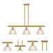 Ballston Arietta 3 Light 36 inch Satin Gold Island Light Ceiling Light, Ballston