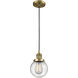 Franklin Restoration Beacon LED 6 inch Brushed Brass Mini Pendant Ceiling Light in Seedy, Franklin Restoration