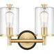 Marlowe LED 13.63 inch Black Satin Brass Bath Vanity Light Wall Light
