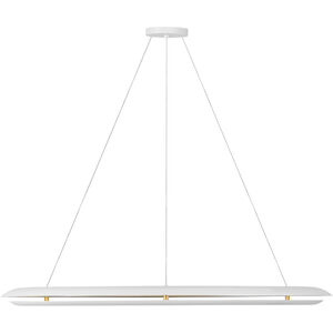 C&M by Chapman & Myers Cielo LED 42 inch Matte White Chandelier Ceiling Light