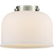 Franklin Restoration Bell LED 8 inch Antique Brass Mini Pendant Ceiling Light in Matte White, Franklin Restoration
