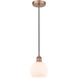 Edison Athens 1 Light 6 inch Antique Copper Mini Pendant Ceiling Light