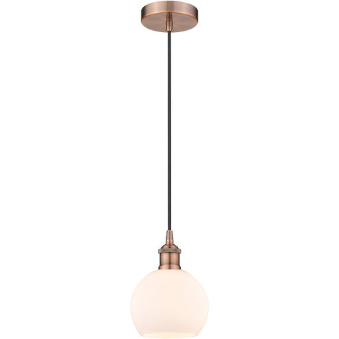 Edison Athens 1 Light 6 inch Antique Copper Mini Pendant Ceiling Light