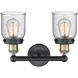 Bell 2 Light 15.5 inch Black Antique Brass Bath Vanity Light Wall Light in Seedy