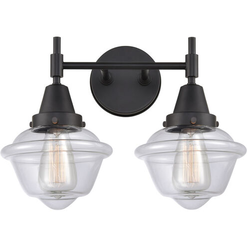 Caden LED 16.5 inch Matte Black Bath Vanity Light Wall Light in Clear Glass