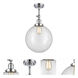 Franklin Restoration XX-Large Beacon 1 Light 12 inch Polished Chrome Semi-Flush Mount Ceiling Light in Clear Glass, Franklin Restoration