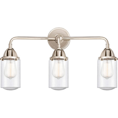Nouveau 2 Dover LED 23 inch Polished Nickel Bath Vanity Light Wall Light in Seedy Glass