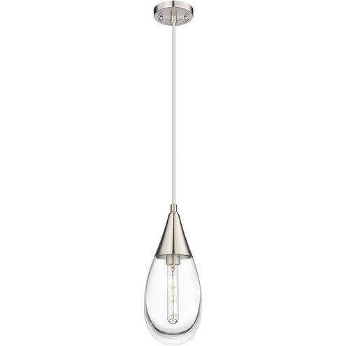 Malone 1 Light 6 inch Satin Nickel Pendant Ceiling Light in Clear Glass