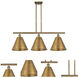 Ballston Cone LED 38.5 inch Brushed Brass Island Light Ceiling Light
