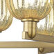 Preston 6 Light 23.88 inch Brushed Brass Chandelier Ceiling Light in Mercury Glass