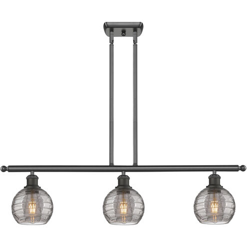 Ballston Small Deco Swirl 3 Light 36 inch Oil Rubbed Bronze Island Light Ceiling Light, Ballston