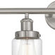 Dover 4 Light 33.5 inch Brushed Satin Nickel Bath Vanity Light Wall Light