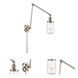 Dover 30 inch 60.00 watt Polished Nickel Swing Arm Wall Light, Franklin Restoration