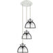 Adirondack 3 Light 14.13 inch White and Polished Chrome Multi Pendant Ceiling Light