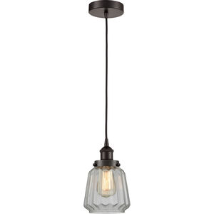 Edison Chatham LED 7 inch Oil Rubbed Bronze Mini Pendant Ceiling Light