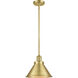 Franklin Restoration Briarcliff LED 10 inch Satin Gold Mini Pendant Ceiling Light, Franklin Restoration