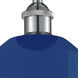 Edison Plymouth Dome 1 Light 16 inch Polished Chrome Semi-Flush Mount Ceiling Light in Blue