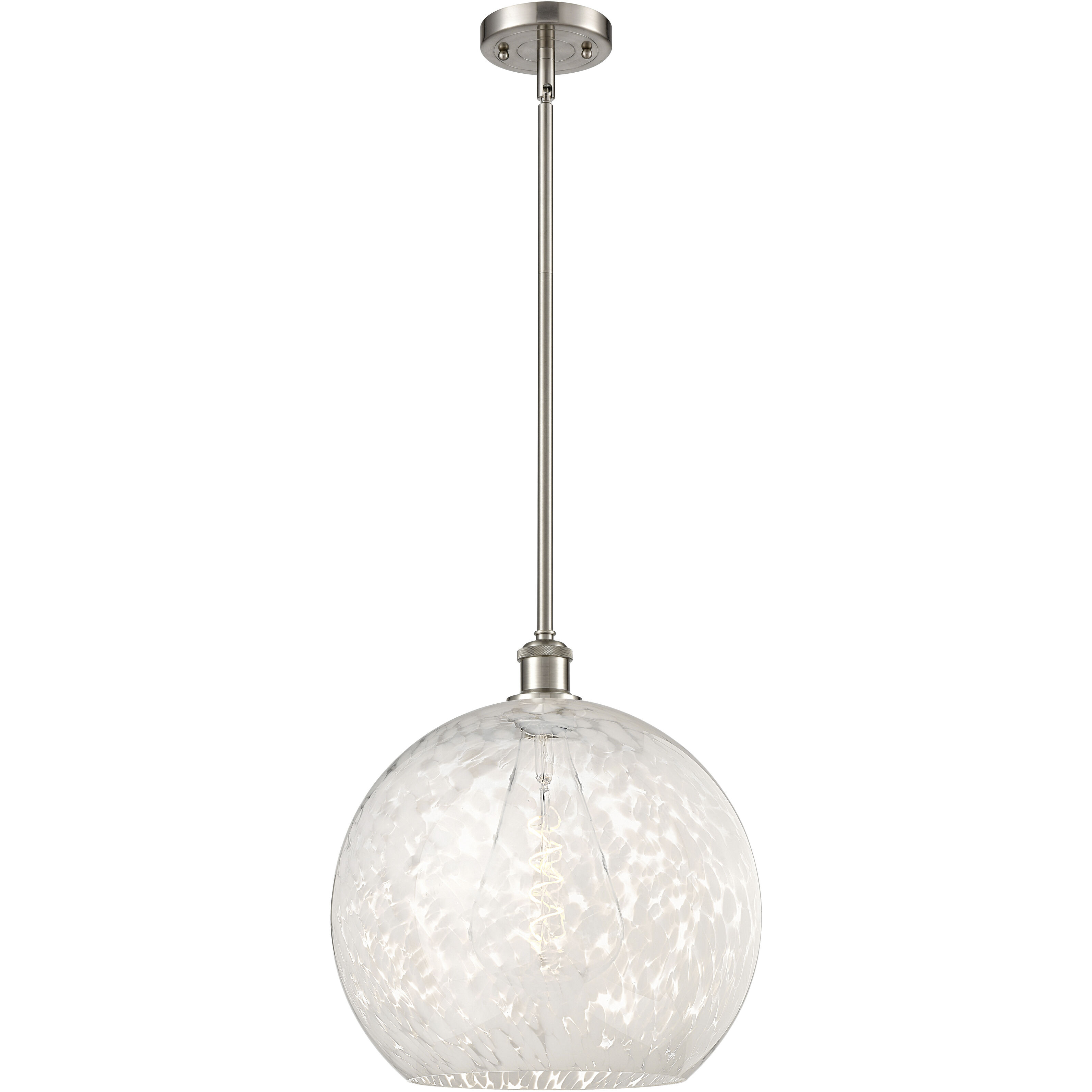 Ballston White Mouchette 1 Light 13.75 inch Pendant