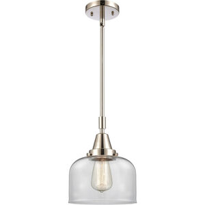 Franklin Restoration Large Bell LED 8 inch Polished Nickel Mini Pendant Ceiling Light in Clear Glass