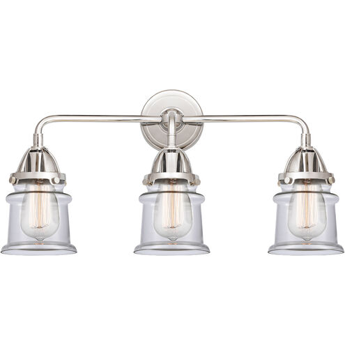 Nouveau 2 Small Canton LED 23.25 inch Polished Chrome Bath Vanity Light Wall Light in Clear Glass