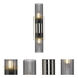 Empire 2 Light 18.5 inch Polished Nickel Bath Vanity Light Wall Light in Light Smoke Glass