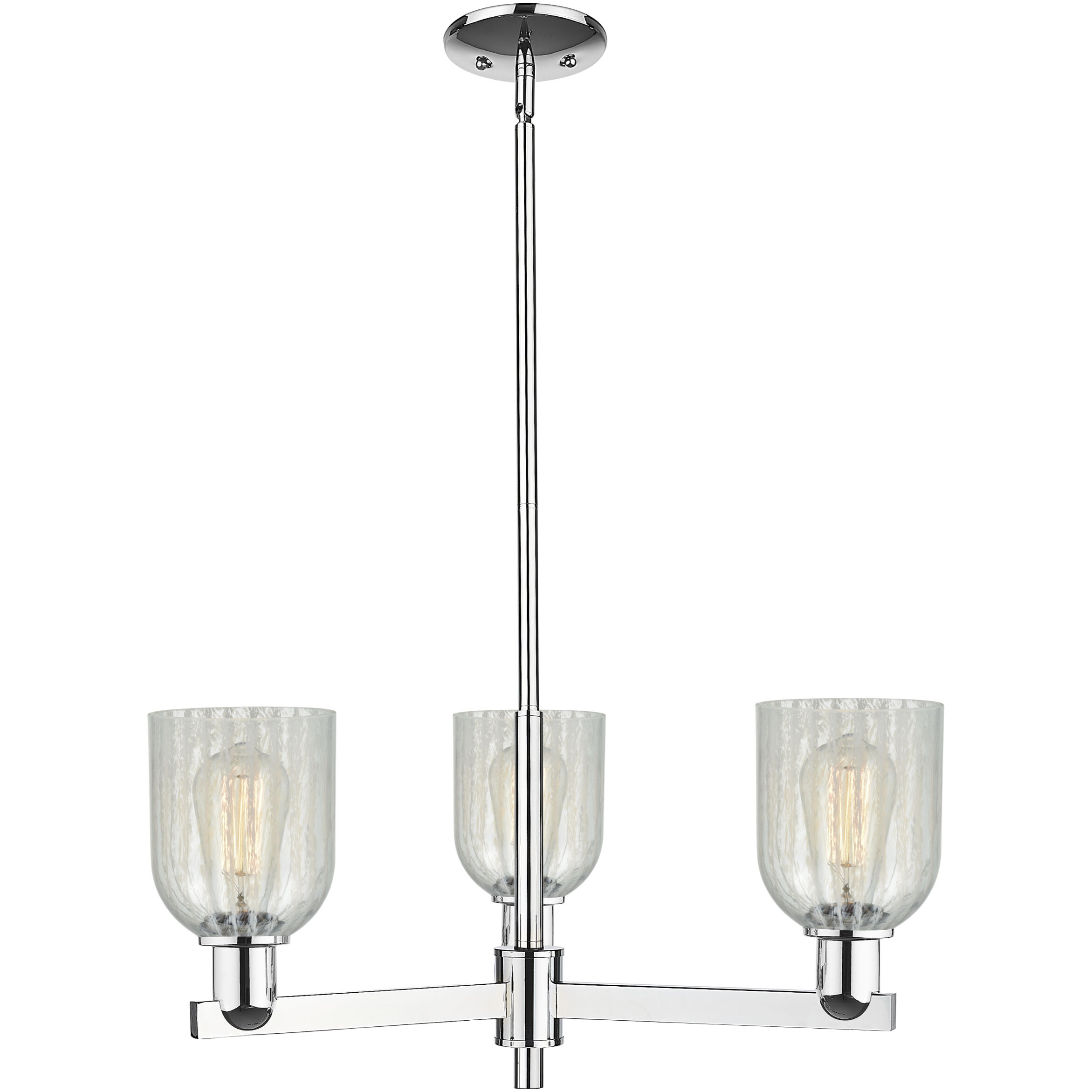 Arcadia Caledonia 3 Light 27 inch Polished Chrome Chandelier Ceiling Light