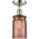 Ballston Candor LED 4.75 inch Polished Nickel Semi-Flush Mount Ceiling Light, Ballston