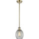 Ballston Eaton LED 6 inch Antique Brass Pendant Ceiling Light in Clear Glass, Ballston