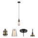 Franklin Restoration Bare Bulb LED 2 inch Black Antique Brass Mini Pendant Ceiling Light, Franklin Restoration