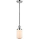 Franklin Restoration Dover 1 Light 5 inch Polished Chrome Mini Pendant Ceiling Light in Matte White Glass, Franklin Restoration