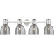 Lawton Bell 4 Light 34 inch Satin Nickel Bath Vanity Light Wall Light in Light Smoke Glass