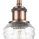 Ballston Ellery 1 Light 5 inch Antique Copper Pendant Ceiling Light in Seedy Glass, Ballston