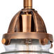 Nouveau 2 Small Canton 2 Light 13 inch Antique Copper Bath Vanity Light Wall Light in Clear Glass