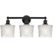 Edison Niagra 3 Light 25 inch Matte Black Bath Vanity Light Wall Light