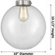 Downtown Urban Beacon 1 Light 10 inch Antique Brass Mini Pendant Ceiling Light in Mercury