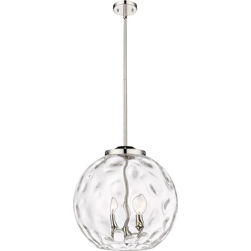 Ballston Athens Water Glass 3 Light 16 inch Polished Nickel Pendant Ceiling Light