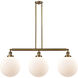 Franklin Restoration XX-Large Beacon LED 44 inch Brushed Brass Island Light Ceiling Light in Matte White Glass, Franklin Restoration