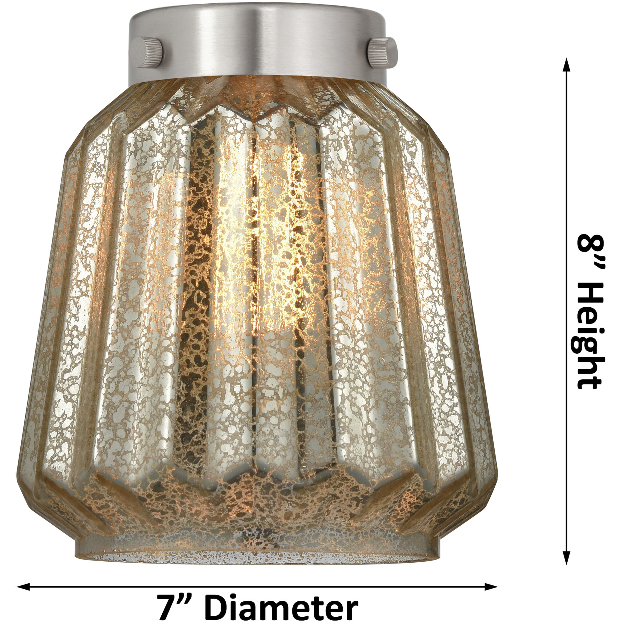 Aditi Chatham LED 6 inch Brushed Brass Flush Mount Ceiling Light in Clear Glass, Aditi