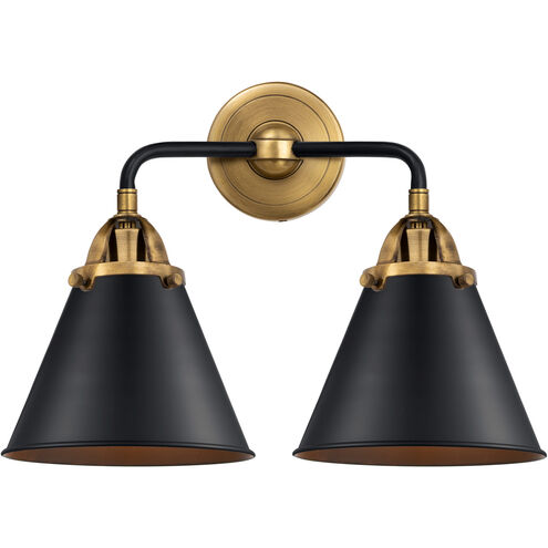 Nouveau 2 Appalachian LED 16 inch Black Antique Brass Bath Vanity Light Wall Light in Matte Black