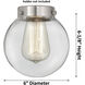 Ballston Beacon Clear Glass Only, Height: 6 X 5.75 / Diameter: 6
