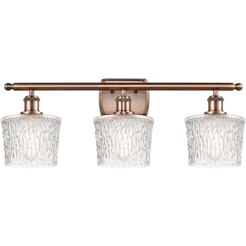 Ballston Niagra 3 Light 26 inch Antique Copper Bath Vanity Light Wall Light, Ballston