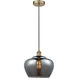 Edison Fenton LED 11 inch Antique Brass Mini Pendant Ceiling Light