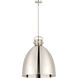 Newton Bell 1 Light 18 inch Polished Nickel Pendant Ceiling Light