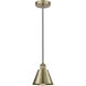 Edison Smithfield 1 Light 7 inch Antique Brass Mini Pendant Ceiling Light