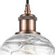 Ballston Small Deco Swirl LED 6 inch Antique Copper Mini Pendant Ceiling Light in Black Textured, Ballston