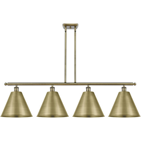 Ballston Cone 4 Light 50 inch Antique Brass Island Light Ceiling Light